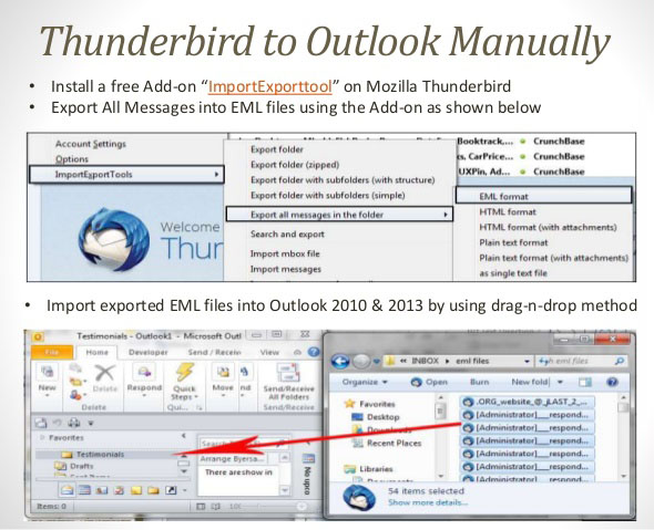 export thunderbird email to outlook